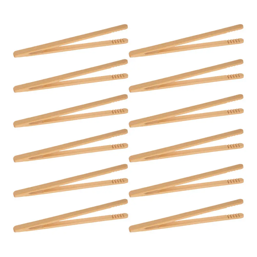 

12Pcs Bamboo Montessori Fine Motor Tongs Toddler Bead Sorting Tool Sensory Play Preschool Learning Activity Counting Beads Clip
