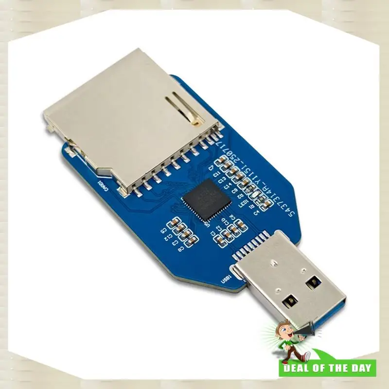 24시간 배송 미니 USB3.0 리더 모듈 SD+ TF 카드 슬롯 2-In-1 듀얼 카드 지원 온보드 GL3224 칩 읽기