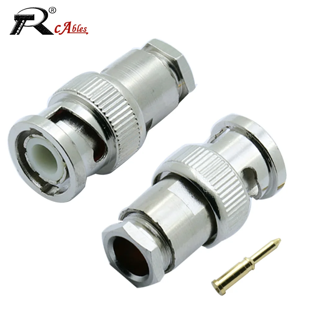 1 pz BNC maschio morsetto accessori CCTV RG59 RG6 sicurezza RF accoppiatore coassiale Video BNC connettore adattatore convertitore RF