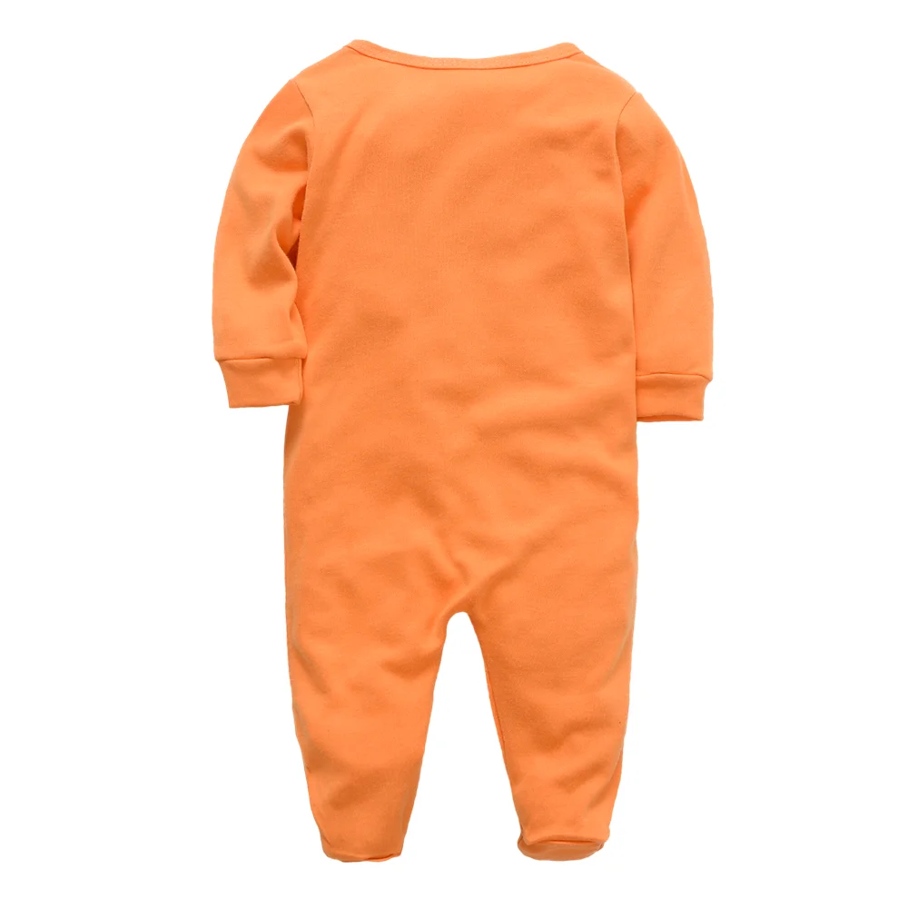 Kavkas Newborn Baby Boy Clothes 100% Cotton Long Sleeve 0-12M Infant Rompers O-Neck Cartoon Print Jumpsuit