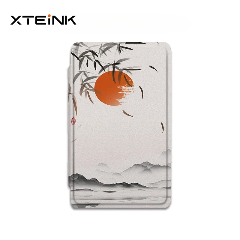 E-Book Case for XTEINK X3 X4 Reader Magnetic Protective Case All-inclusive Protective Shell Landscape Sunset DIY Flip Shell Gift