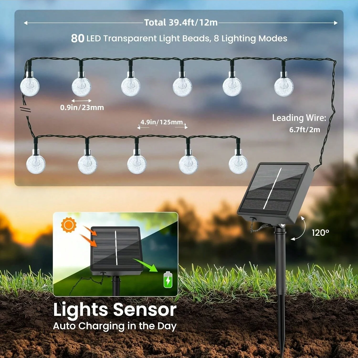 Solar String Lights Outdoor Wa - đánh giá và giá Solar Pathway Lights 8 Pack