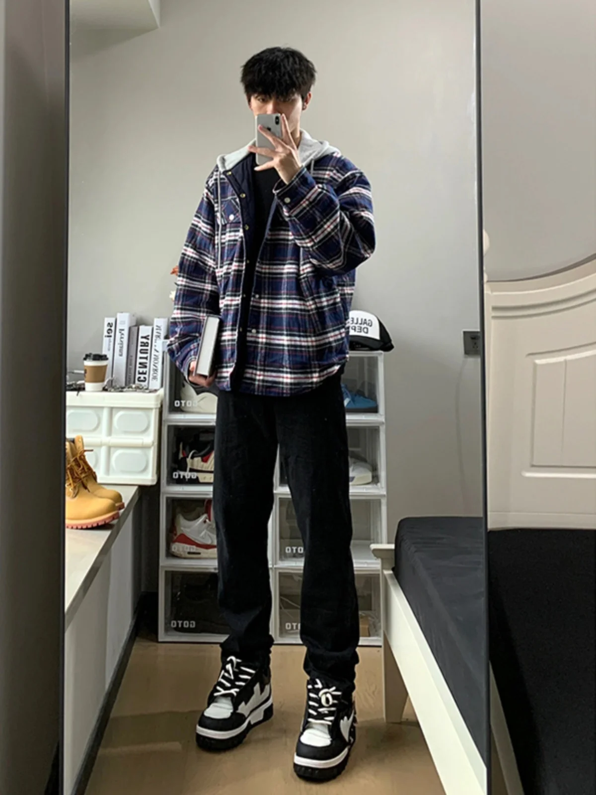 

Men's High Street Vibe Skinny Jeans Elastic Straight Leg Denim Pants Trendy Youthful Spring Autumn Wear Casual Straight Cut