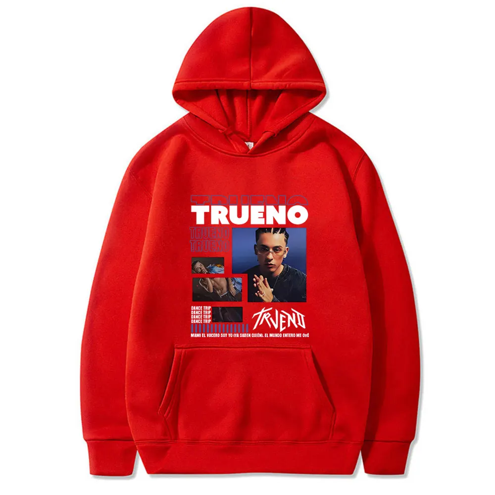 Rare Rapper Trueno Dance Taip Print Hoodie Male Fashion Oversized Pullover Men Women Hip Hop Vintage Hoodies Unisex Fleece Hoody