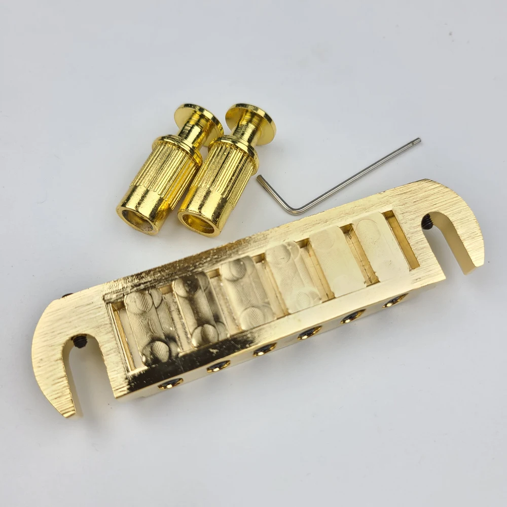 Wilkinson Golden Adjustable Wraparound Tailpiece Bridge For Lespaul LP Electric Guitar Gold WOGT3