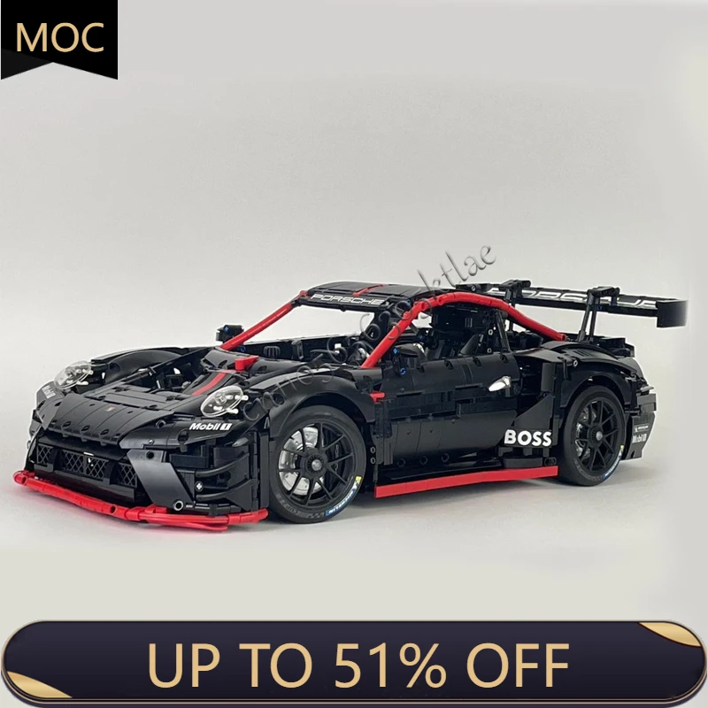 

3511 шт. MOC Technology Racing черный суперкар модель строительные блоки скоростной автомобиль кирпичи игрушки для детей и взрослых подарок на день рождения и Рождество