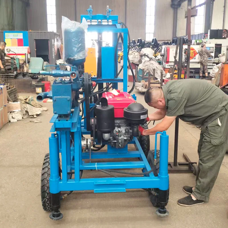 Customized 28HP Heavy Crawler Rig Powerful Pull 180m Max Precision Verticality Water Well Drilling Rig Machine