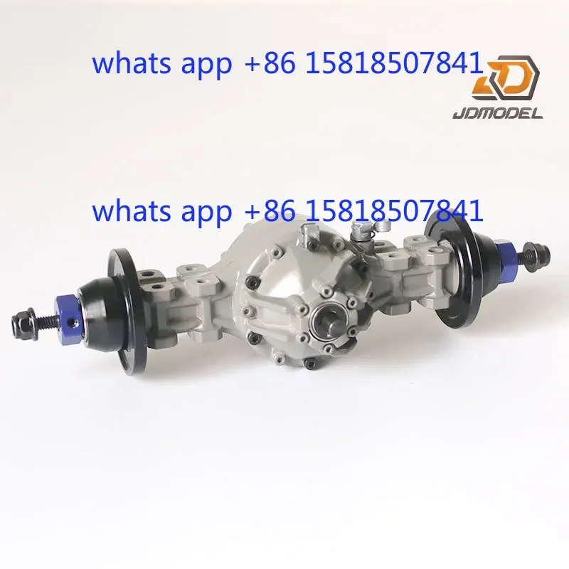 JDMODEL static point tractor rear middle bridge from JDM-90 mud unloading head lock difference metal through bridge 1:14