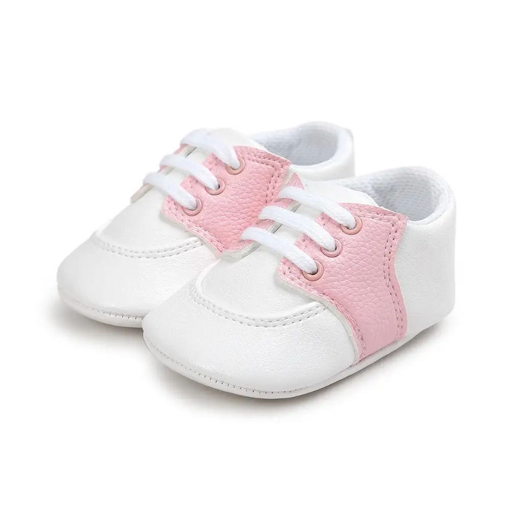 Sports Style Newborn Infant First Walkers Baby Shoes Boy Girl PU Sneaker Comfort White Shoes Casual Crib Moccasins