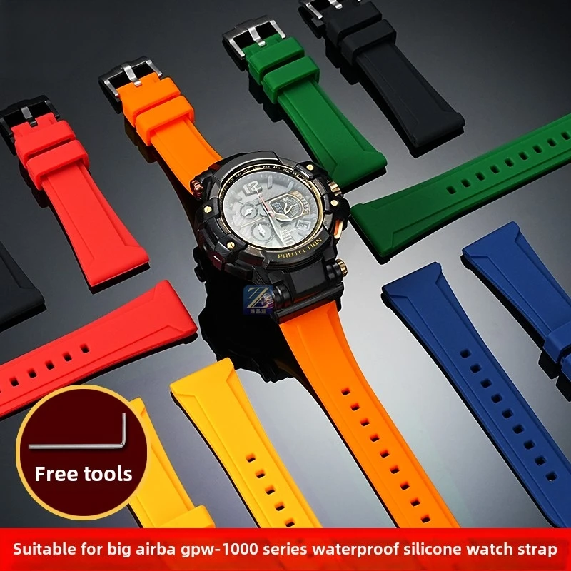 

For Casio G-SHOCK 5410 GPW-1000/GB/KH/RG-1A/1B/3A Modified Silicone Watch Strap rubber Watchband Men Outdoor Sports Bracelet