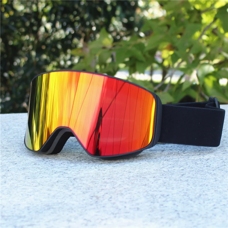 Magnetische Linse, Schneebrille, doppelschichtig, beschlagfrei, UV-Schutz zum Skifahren, Snowboarden, hochauflösende Klarheit, Unisex, Skifahren – Detail 13