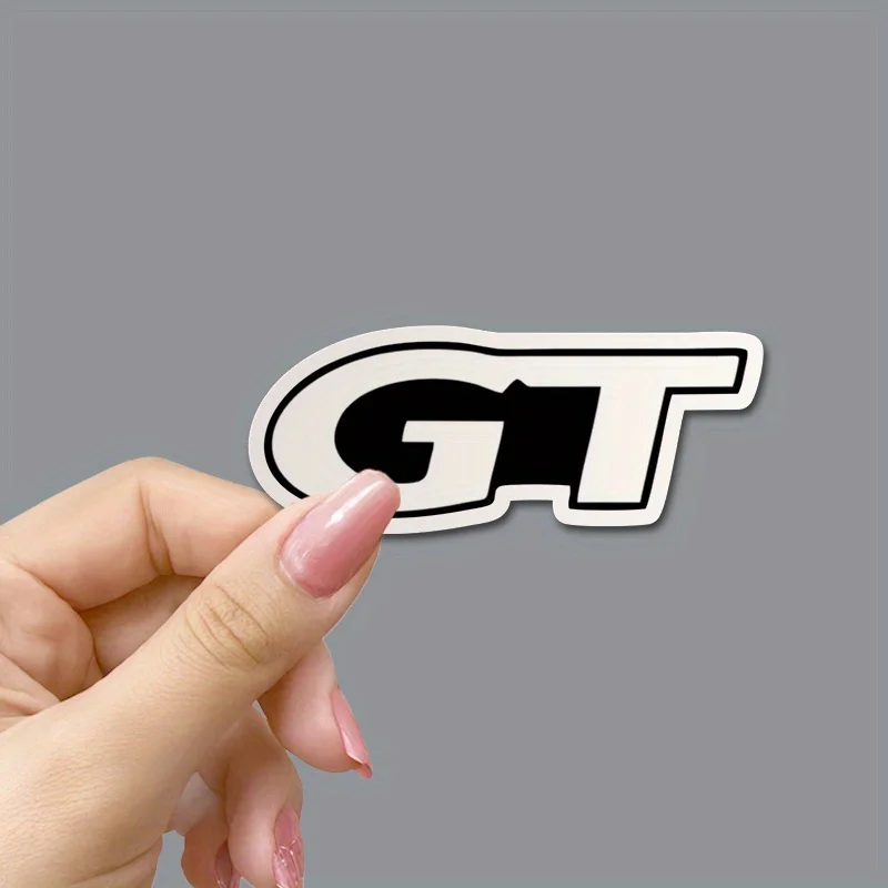 

Set of 4 Black And White GT Logo Stickers - 7Cm/2.76In Self-Adhesive And Waterproof | Decoration for And Laptops