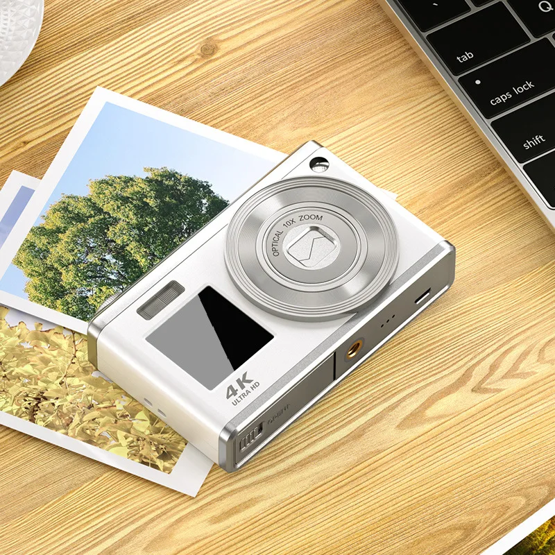 Obiettivo telescopico 4K Fotocamera CCD digitale a doppio schermo ad alta definizione Zoom ottico 16x Impermeabile Selfie Beauty Home