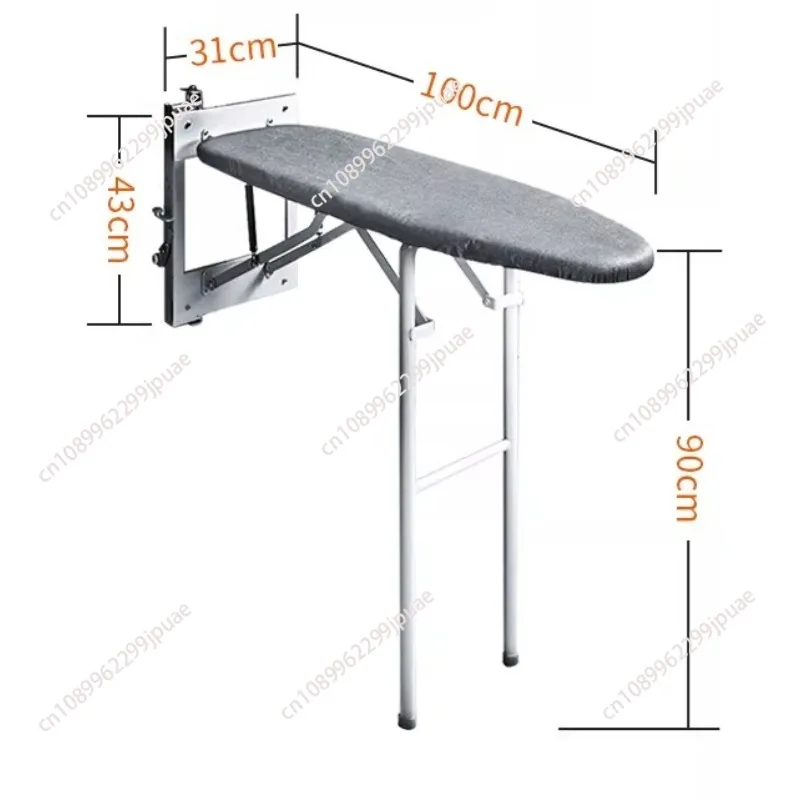 Retractable Hidden Wall Foldable Ironing Board With 180° Swivel And Buffer Cushion Space Saving Home Laundry Ironing Station