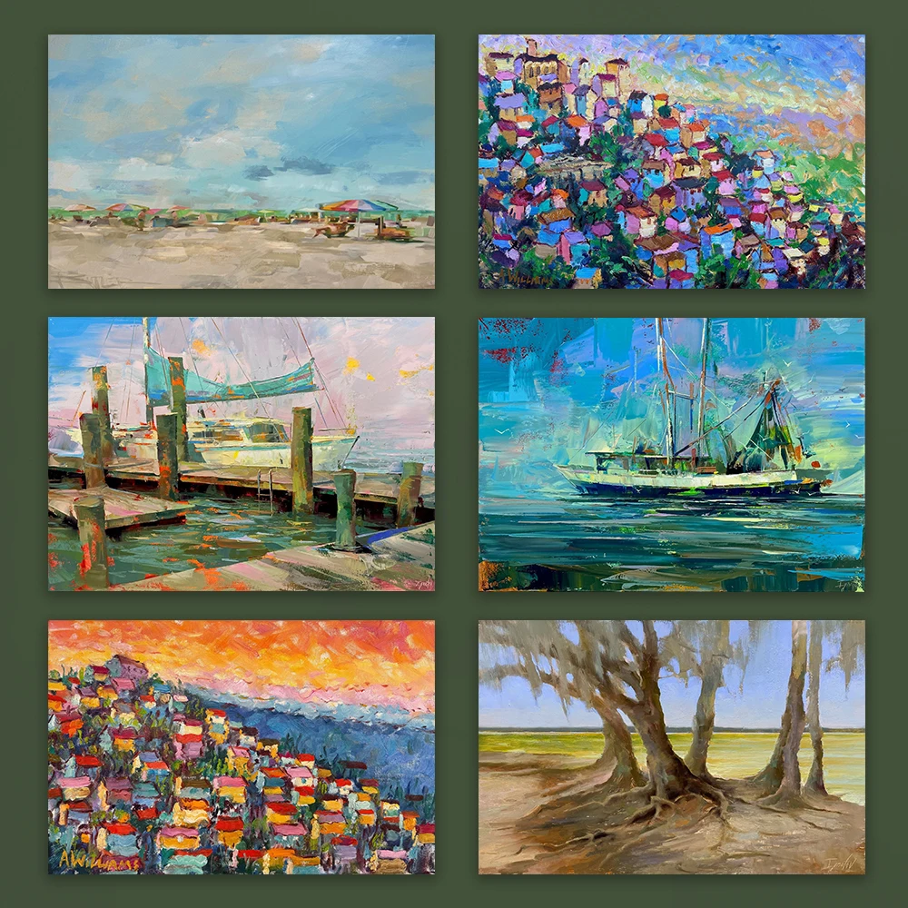 

Gordes Sunset Colorful Landscape Wall Art Painting Oil Painting Landscape Print Amongst the Cypress Canvas Painting Wall Decor