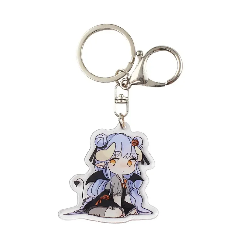 Aoyu Epoxy Charm Double Sided Your Own Custom Cute Anime Characters Glitter acrilico portachiavi