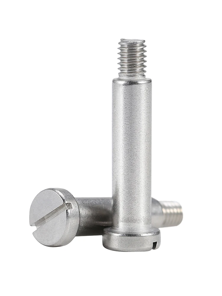 304 Stainless Steel Shoulder Step Screws – M1.6 To M10, Slotted One-Word Head, Bearing Bolts For Furniture & Machinery (Choose Size & Qty)