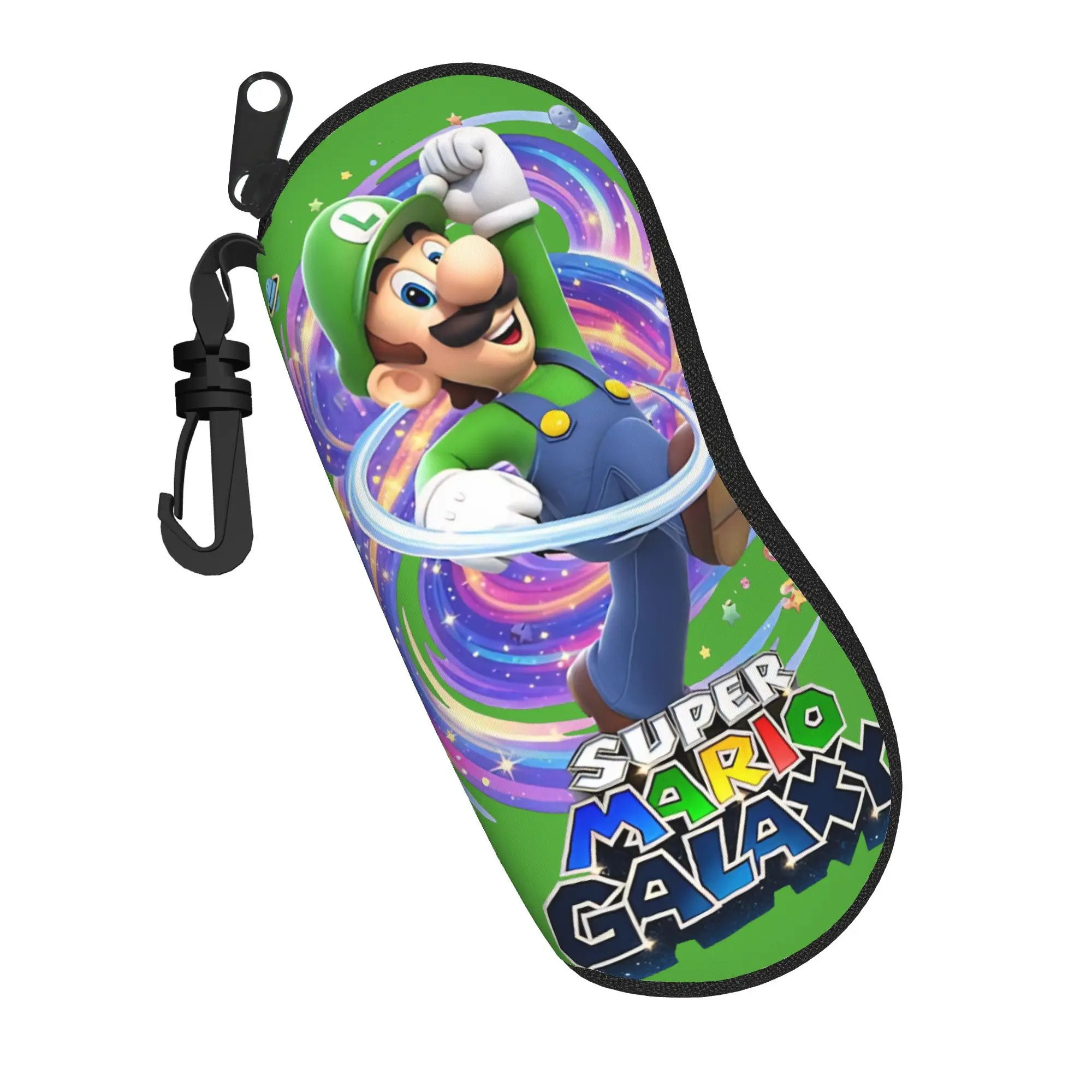 

Galaxy Movie Luigi Super Marios Glasses Case Men Women Anti-Fall Zipper Eyewear Protector Eyeglasses Box