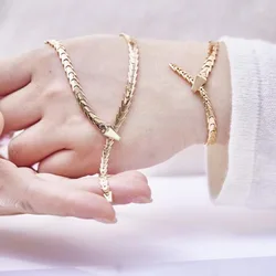 Designer Luxury Jewelry Sets Women Lady Plated Rose Gold Color Snake Snakelike Narrow Collar Necklace Bangle Bracelet Earrings