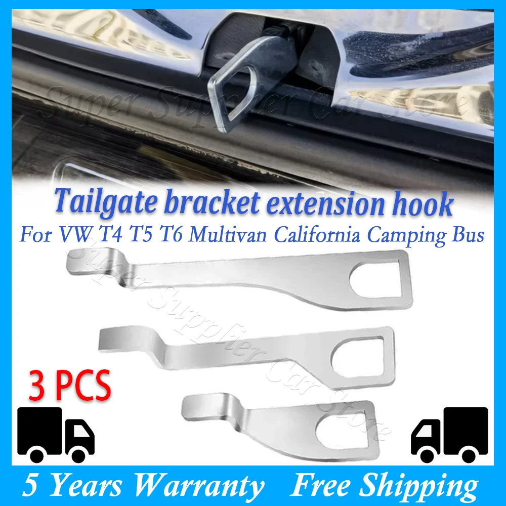 3 PCS Tailgate Stands 10/15/20 Cm Stainless Steel Tailgate Stand For VW T4 T5 T6 Multivan California New Car Accessories
