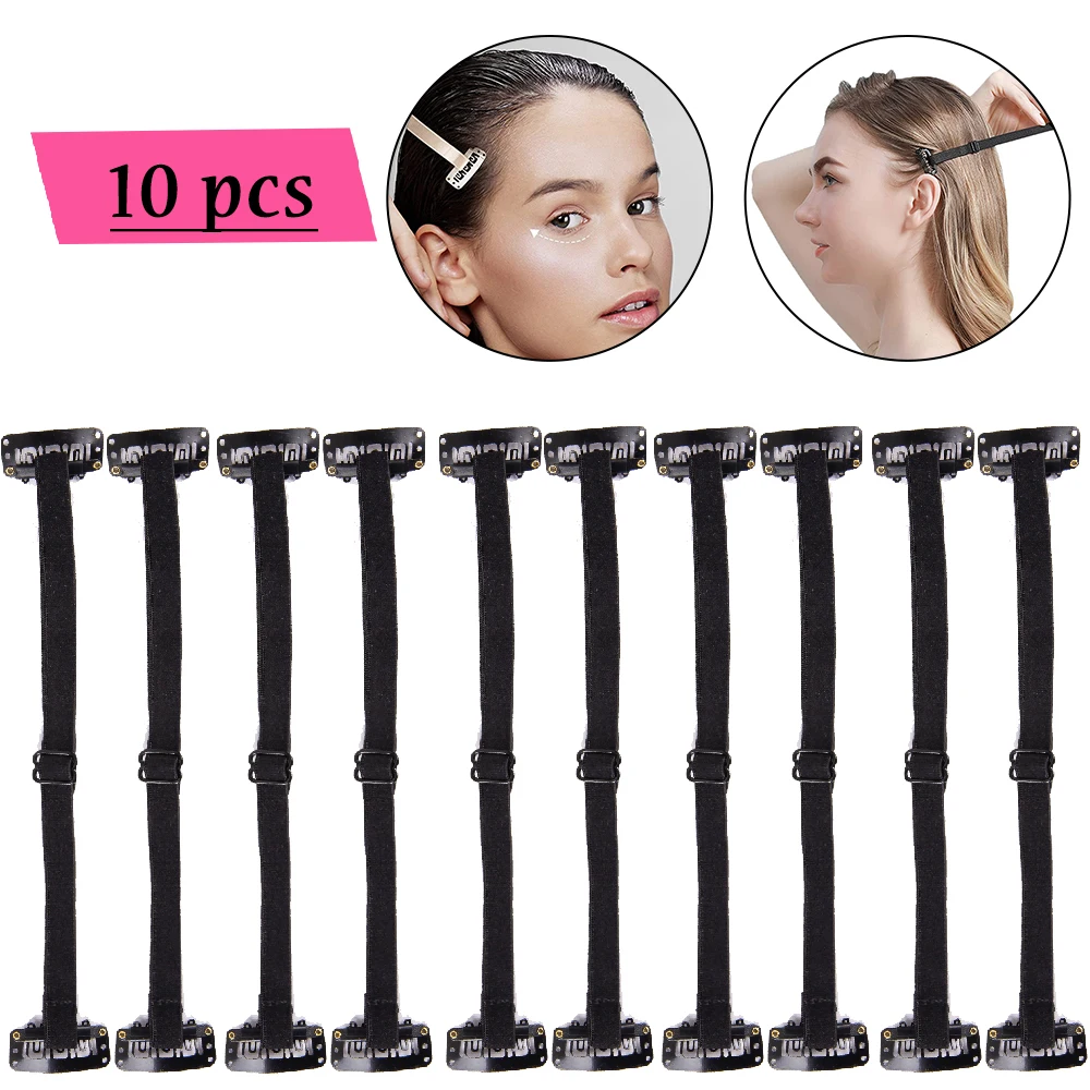 

Волшебная резинка Fox Eyes, 10 шт., одинарная/двойная, затягивающая Foxy Eyes, подтяжка бровей с зажимами Bb, регулируемый ремешок для волос, оптовая продажа