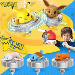 Pokemon Elf spinning top Gyro ball action figure figurine Pikachu Charmander Squirtle Mew Eevee launcher kid battle game toy set