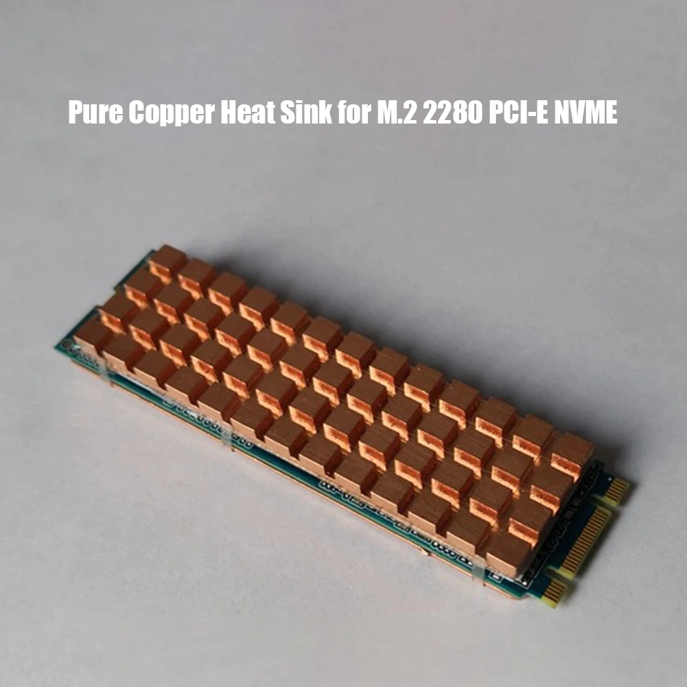 SSD Heat Sink Kit for M.2 2280 NVME Cooling - Copper Radiator Cooler for Computer