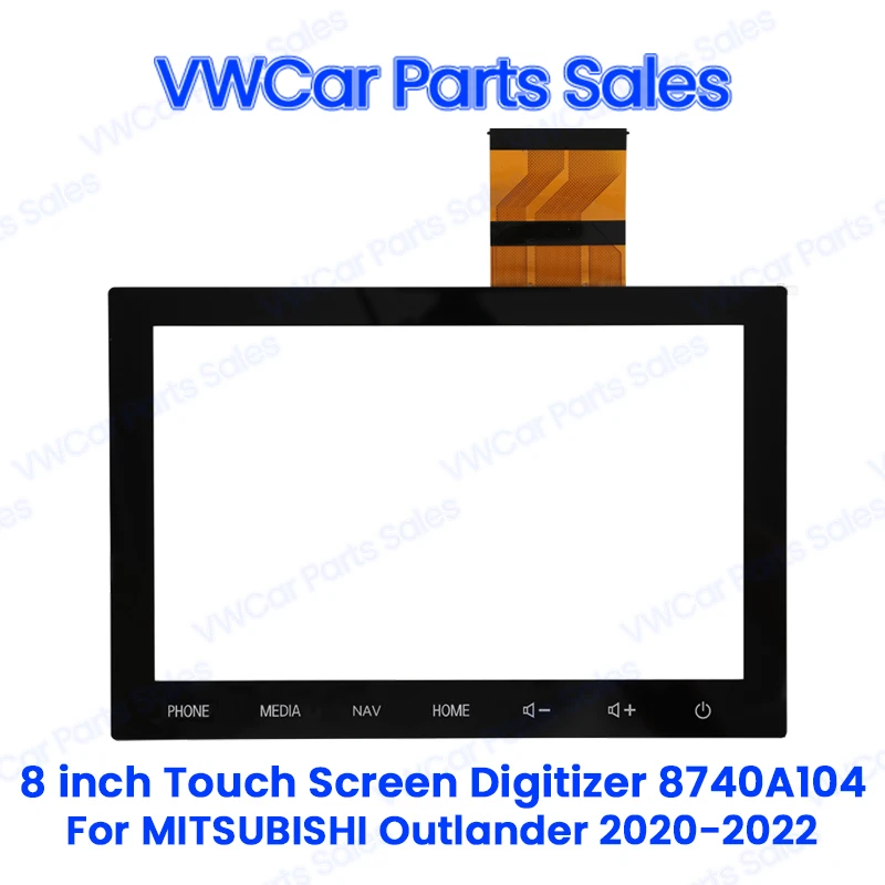 8 Inch Touch Screen Digitizer For Mitsubishi Outlander 2020 2021 MK3 SAT NAV Radio DVD Player GPS 8740A098 8740A103