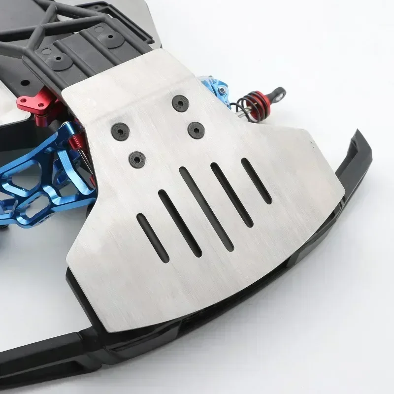 Rvs Voor en Achter Chassis Armor Protector voor Trxs Slash 2WD 1/10 RC Auto Upgrade Onderdelen Accessoires