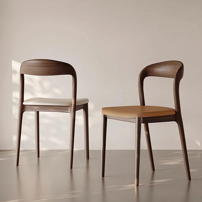 Nordic Minimalist Solid Wood Dining Chair Modern Designer Backrest Home Study Office Chair