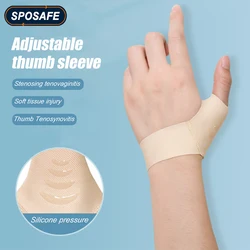 1Pcs Thumb Wrist Brace Compression Sleeve for Arthritis Pain Relief Protector Support, Elastic Fabric Thumb Spica Splint Glove