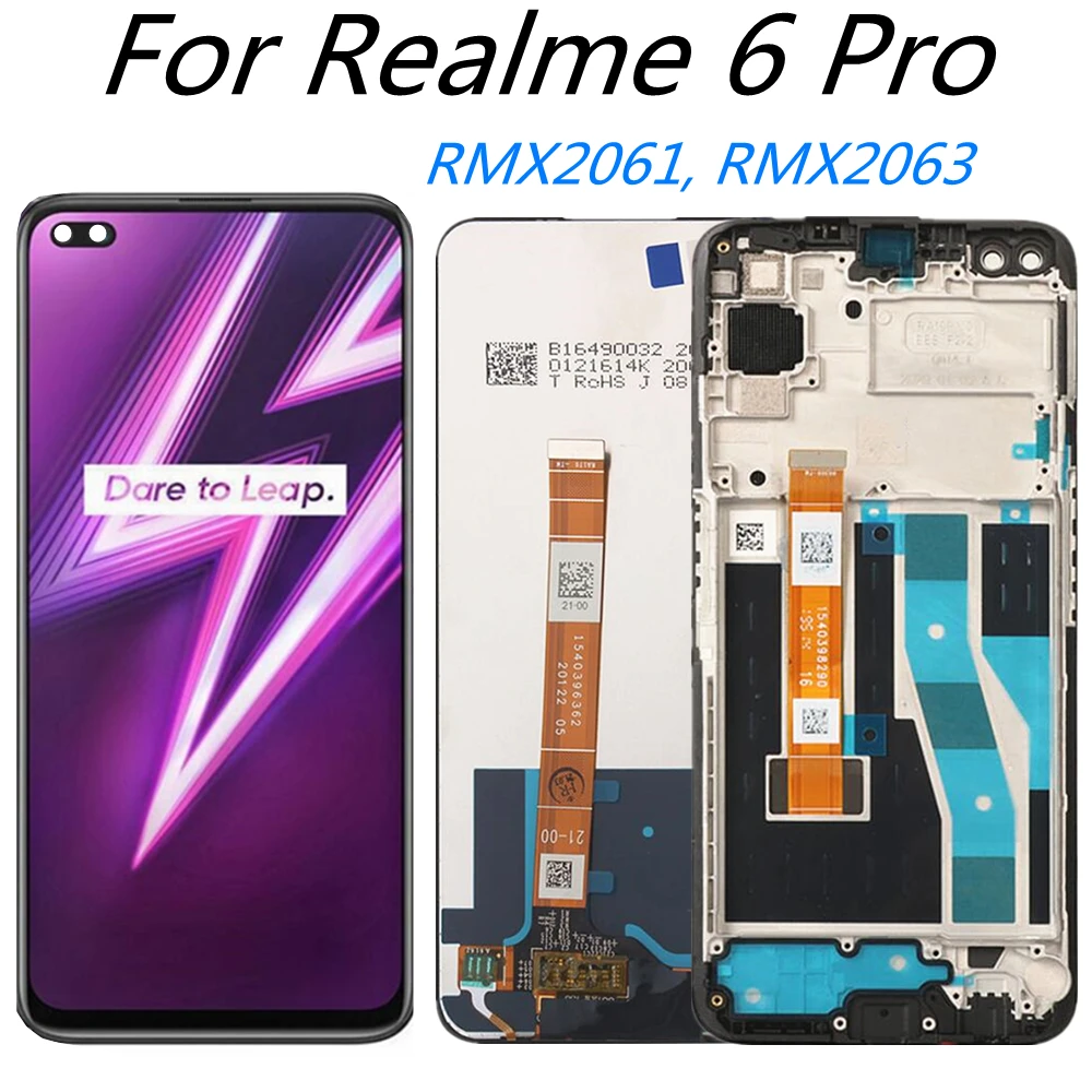 For Realme 6 Pro RMX2061 RMX2063 LCD Display Realme6 Pro Touch Panel Digitizer Screen Replacement Parts