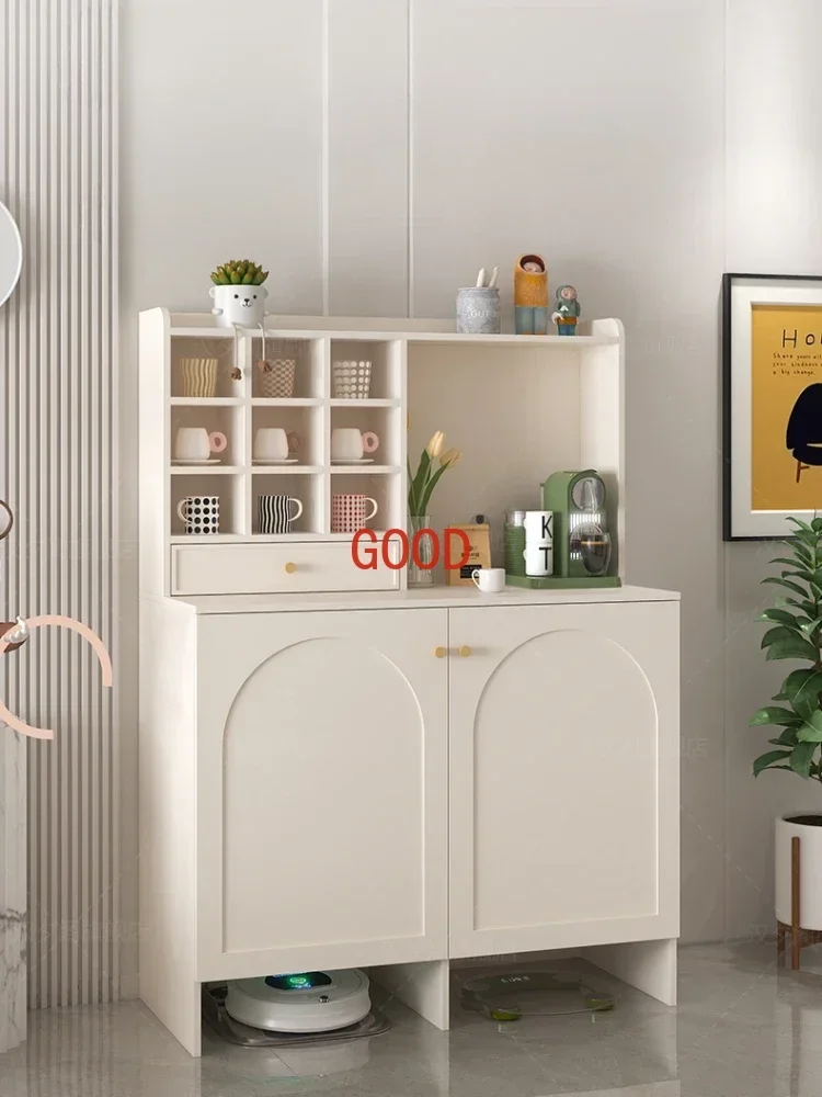 

Living Room Cream Style Side Cabinet Display Wood Wine Cabinet Kitchen Coffee Home Rack Armario De Vinos Bar Furniture KMWC