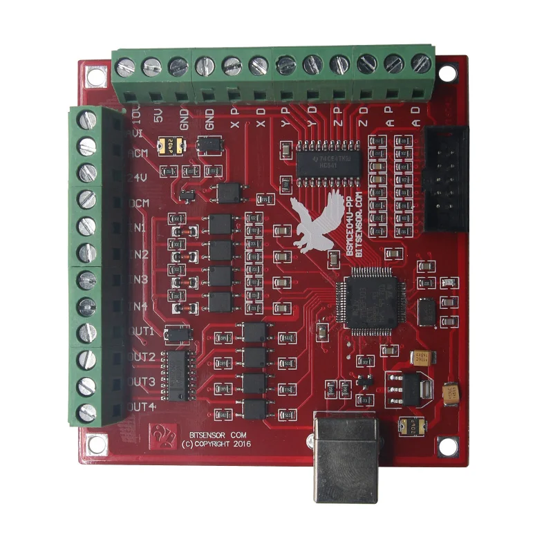 

CNC USB MACH3 100Khz Breakout Board 4 Axis Interface Driver Motion Controller