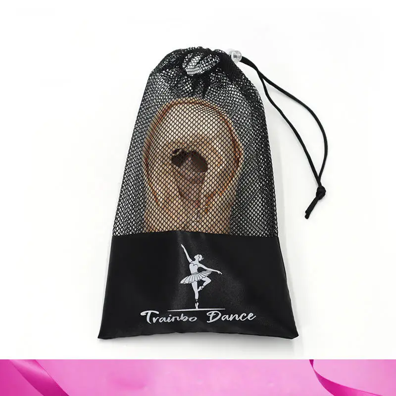 Black Pink Dance Shoe Storage Bags Ballet Shoe Storage Mesh Bags Breathable And Portable Drawstring Storage Bag