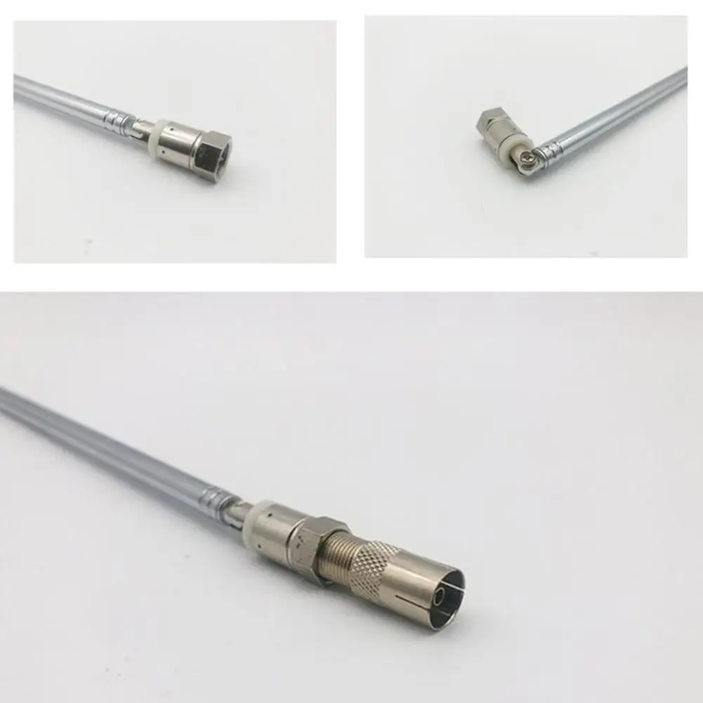 Rod Antenna 3.5mm Adapter FM Radio Antenna Replacement Telescopic Screw F Type Male Plug Connector AV Stereo Receiver Amplifier