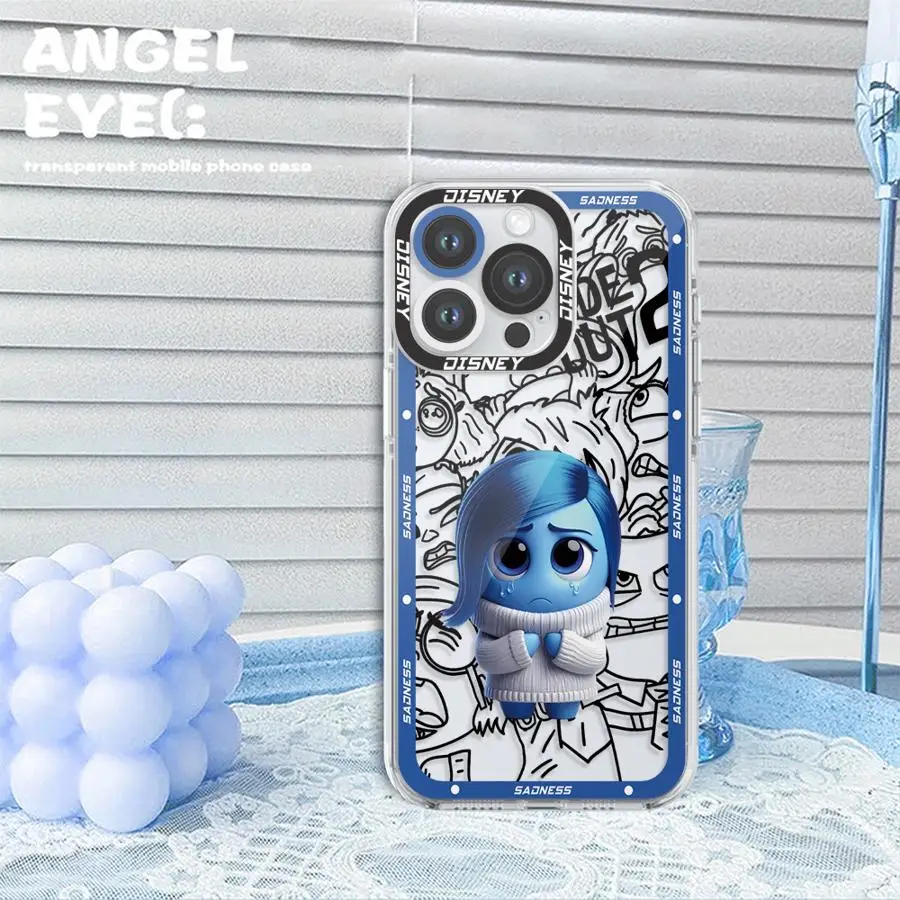 Disney Inside Out Vice Mente Phone Case for iPhone 16 Pro 15 12Pro Max 13 14 Plus 7 8 XS SE 11 16Plus Angle EYE Cover Shell Capa