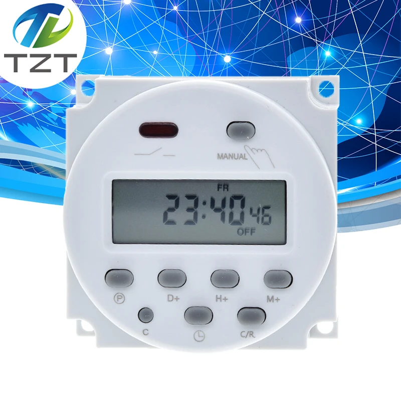 CN101A LCD time switch 12V 24V 110V 220V Time Relay Street lamp billboard power supply timer WITHOUT waterproof box