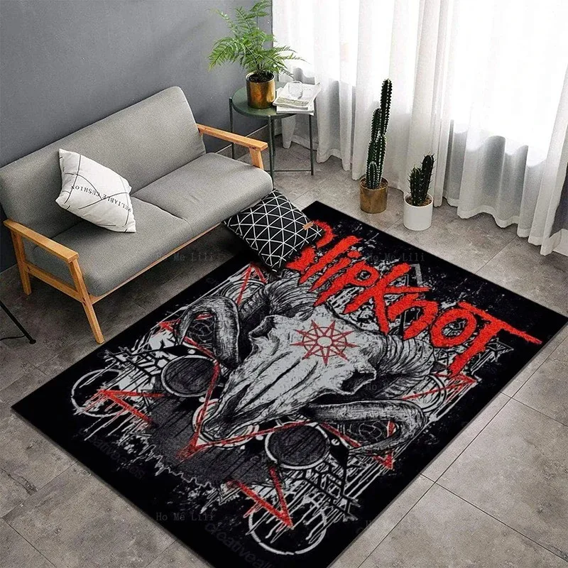 Vintage Japan Rock Band Carpet Living Room Decor Dirt-resistant and Easy Clean Large Area Full Coverage Mat Polyester Felt Rug