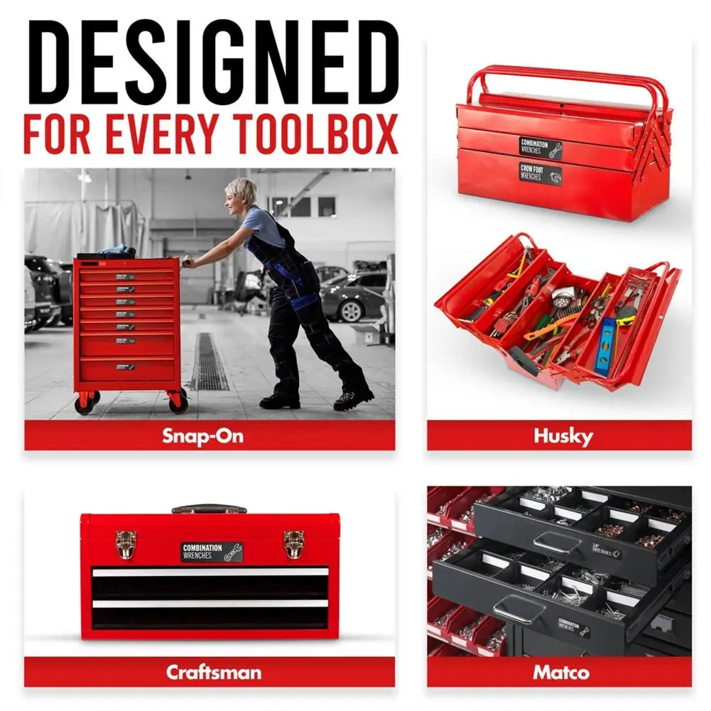 80Pcs Magnetic Toolbox Labels,3D Printed Tool Box Labels,General Tool Box Organi