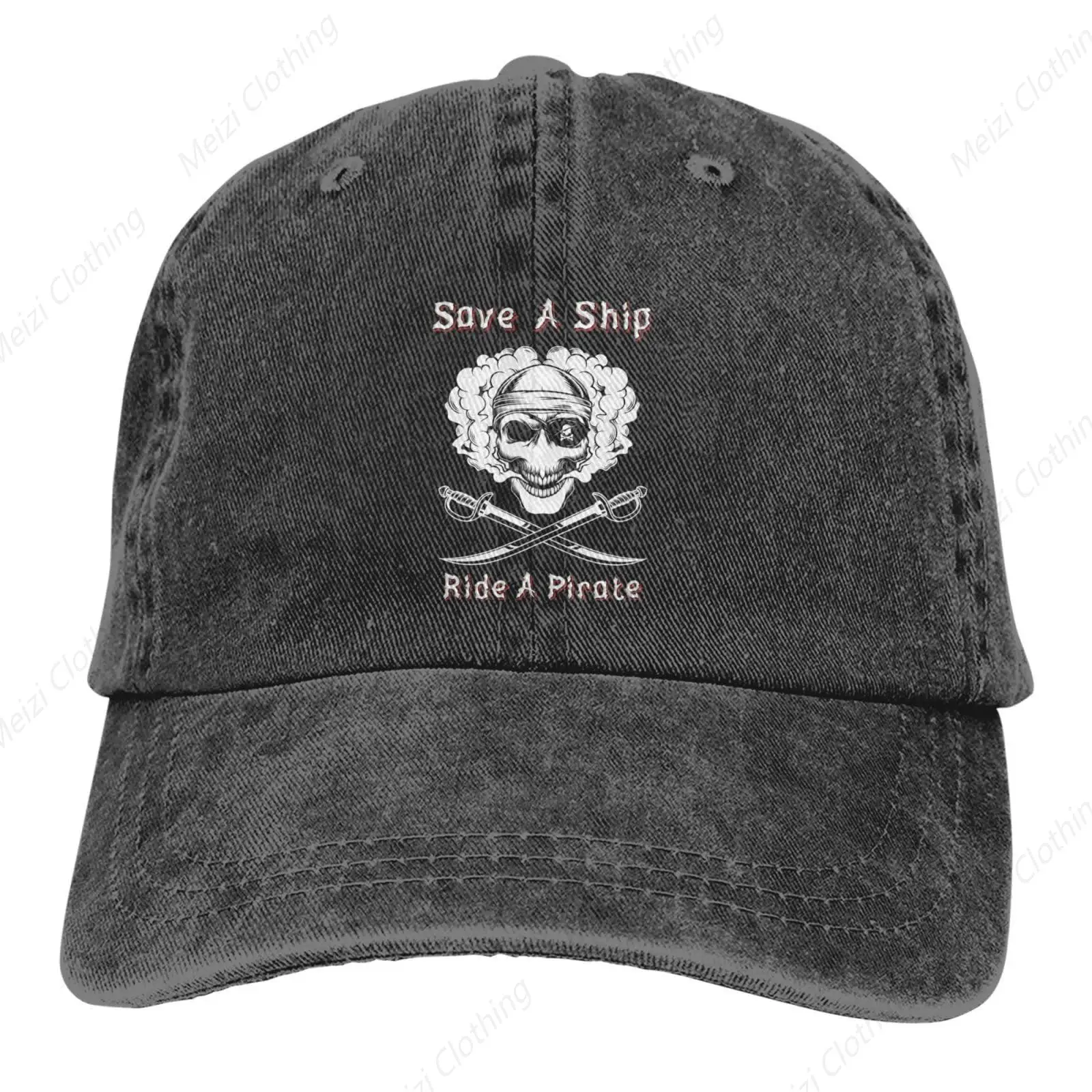 

Save A Ship Ride Pirate Printed Fun Baseball Hat Golf Dad Hat Adjustable Original Classic Cowboy Hat Men and Women