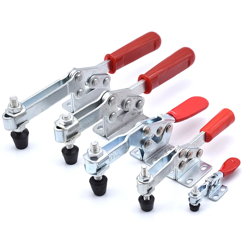 1/2PCS Horizontal Toggle Clamp Quick-Release Toggle Clamps Set 201A/201B/201C/225D Woodworking Fix Clip Tool for Carpentry