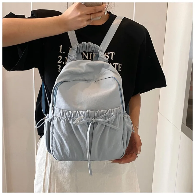 حقيبة ظهر تحمل اسم شخصي، حقيبة بمقبض مكشكش مطرزة حسب الطلب، حقيبة ظهر لطيفة للأطفال والمراهقين، حقيبة اسم مخصص للسفر المدرسي هدية