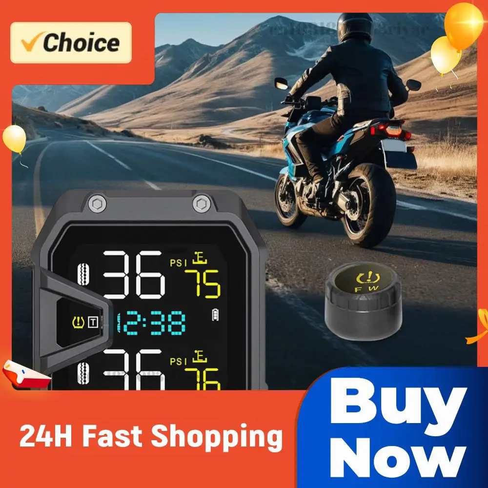 

Motorcycle TPMS Tire Pressure Monitoring System IP65 Waterproof Wireless Tire Pressure Monitoring System Motorcycle Accessories
