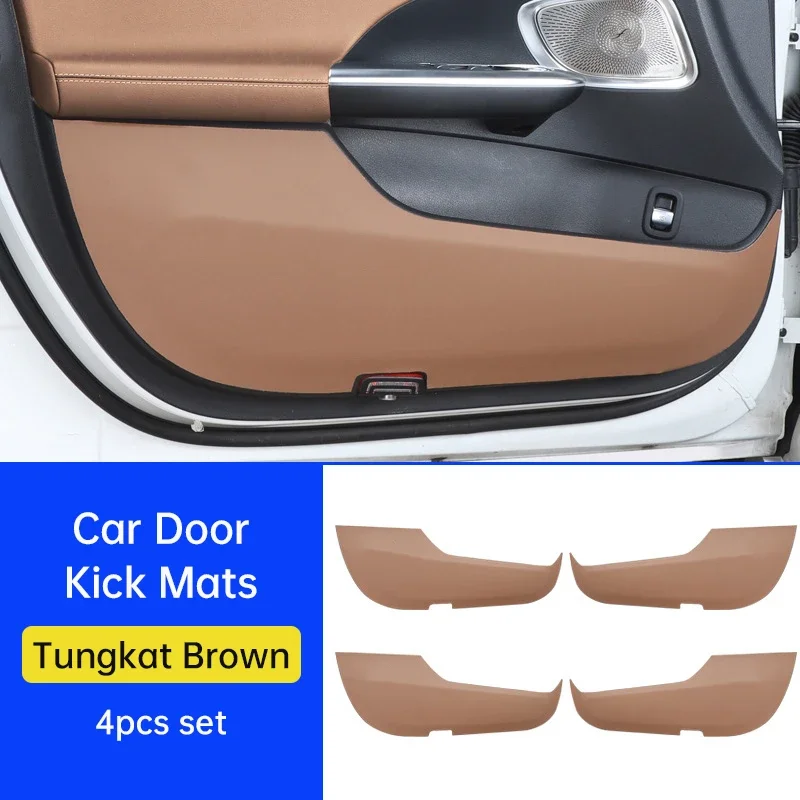 Car Door Kick Mat 260L Car Seat Anti-Kick Mats W214 Car Door Sill Strips Protective Sticker For Mercedes Benz E-Class E300L 2024