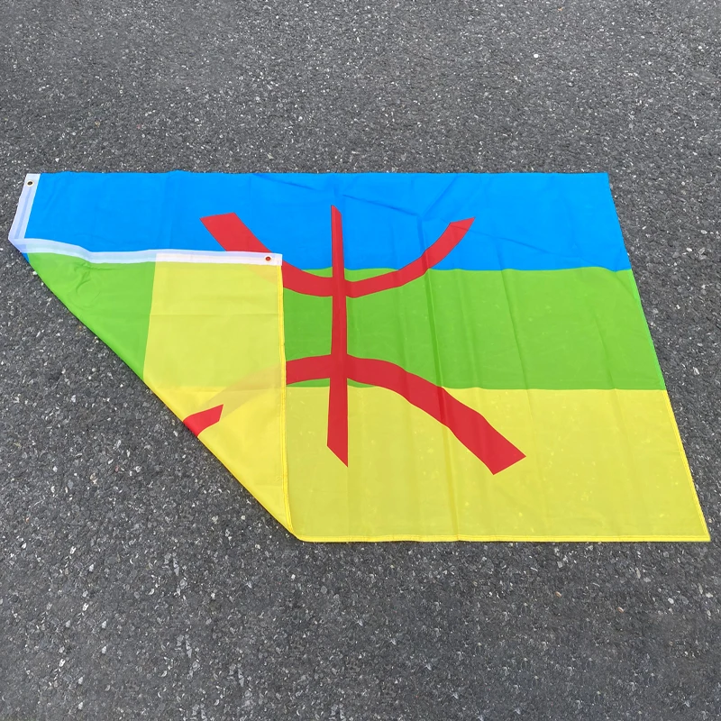 Aerxemrbrae flag150x90cm flaga berberyjska flaga afryki północnej transparent poliestrowy latający niestandardowy flaga Amazigh