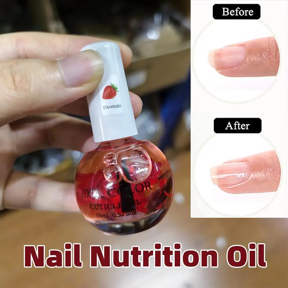 15ml/Bottle Nail Cuticle Oil Softener 8 Flavor Non-Irritating Nutritional Oil   Prevent Agnail Manicure Care Repair Damaged Tool