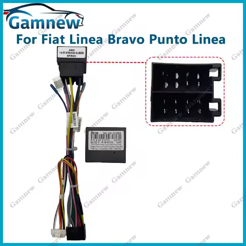 Gamnew Car Wiring Harness Canbus Box Adapter 16pin Power Cable For Fiat Linea Bravo Punto Linea Fiorino Qubo Dobol G-RZ-FIAT52