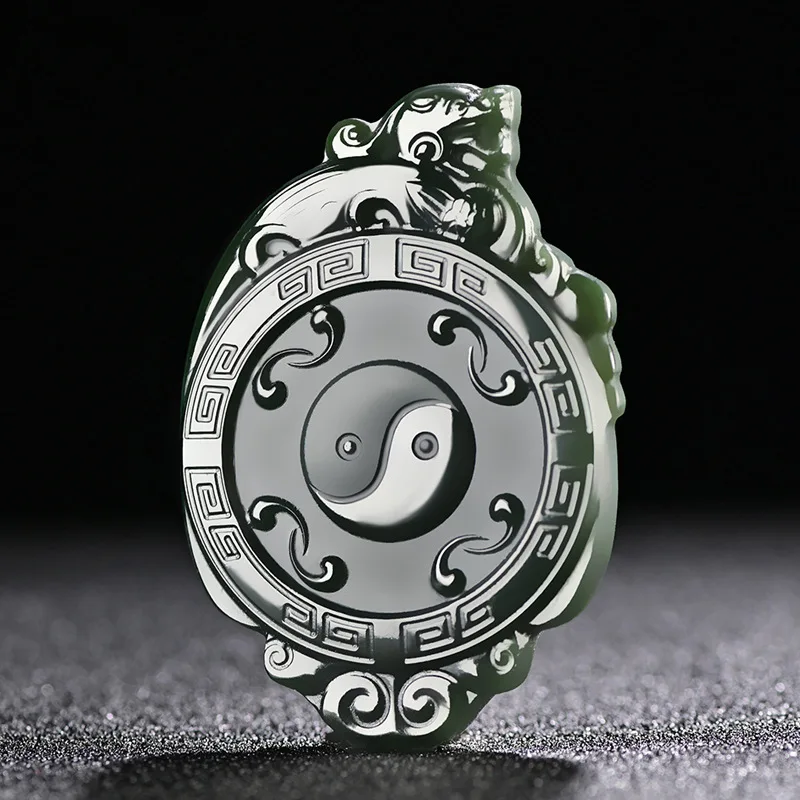 

Ювелирные изделия из натурального нефрита Хэтянь, нефрита, зеленого дракона, черепахи, кулон для мужчин и женщин