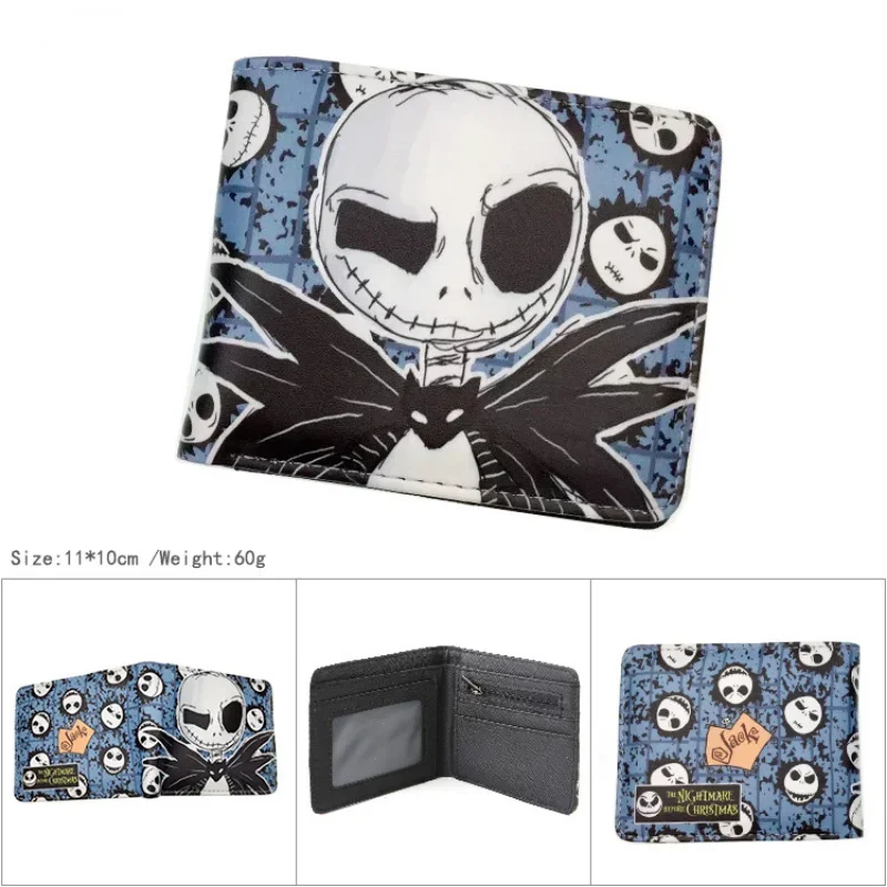 Disney The Nightmare Before Christmas Wallets Anime Figure Jack Skellington Sally Coin Purse Halloween Cosplay Wallet Kids Gift